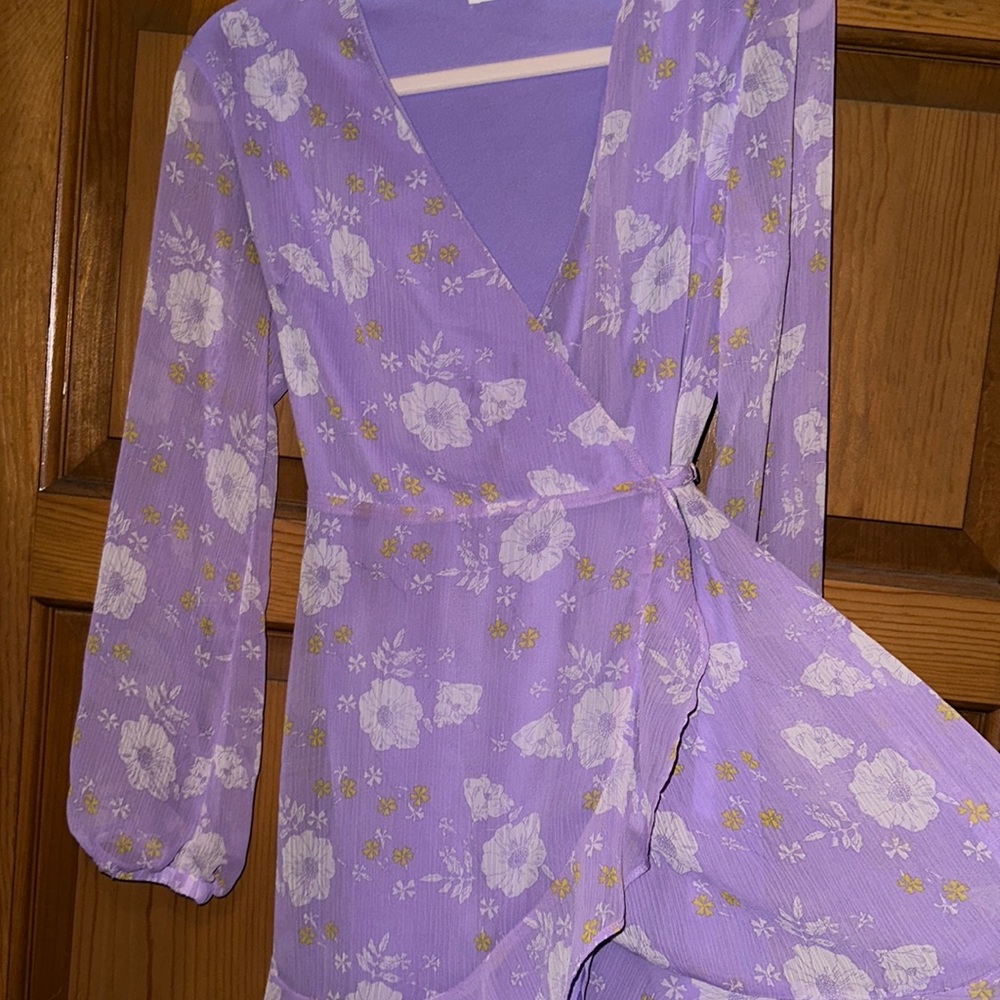 All In Favor - floral wrap dress